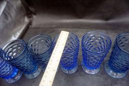 8 - Blue Glass Float Cups