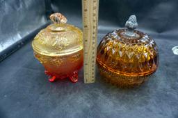 Glass Lidded Bowls & Glasbake Bowl W/ Lid