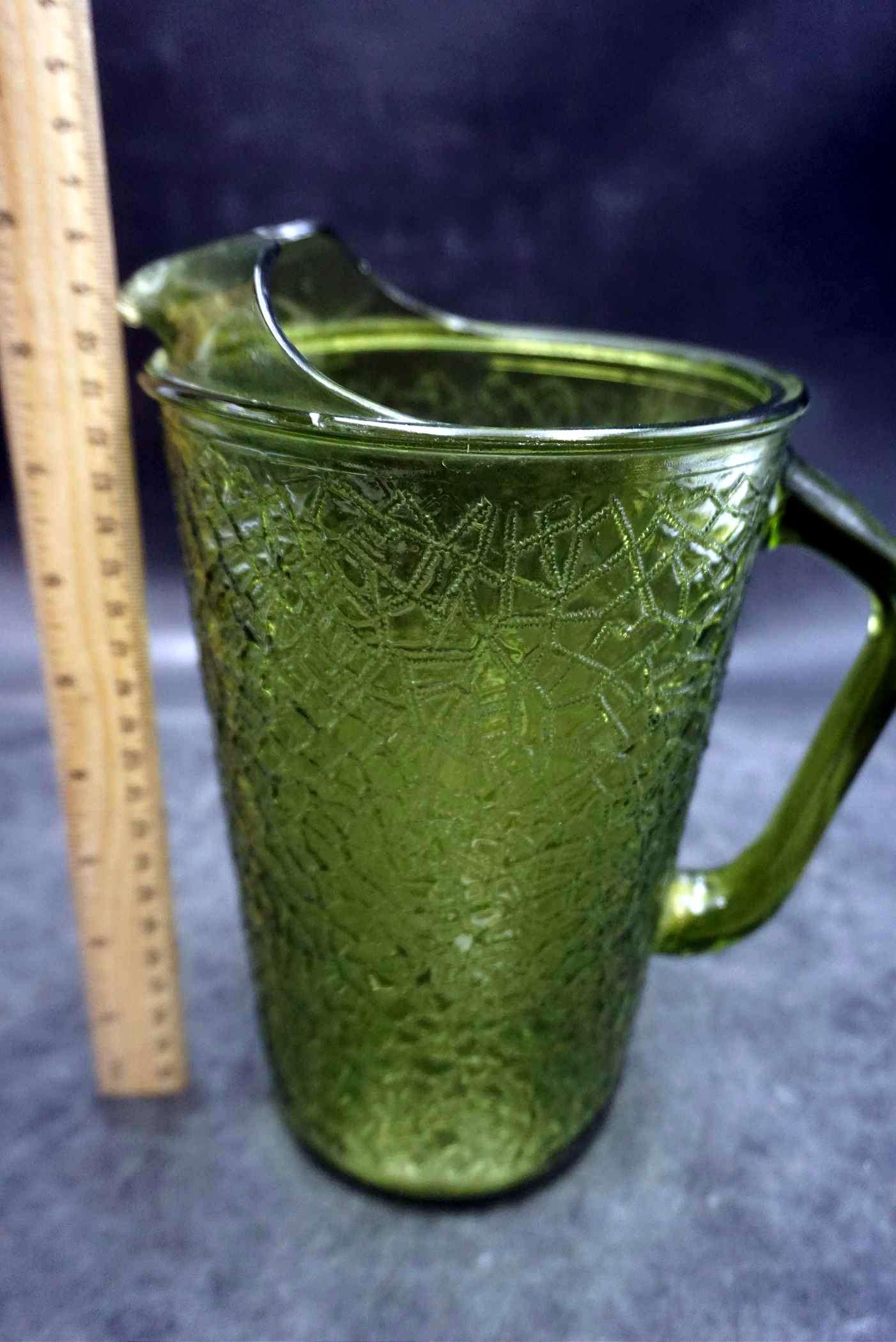 Anchor Hocking Crackle Glass Pitcher