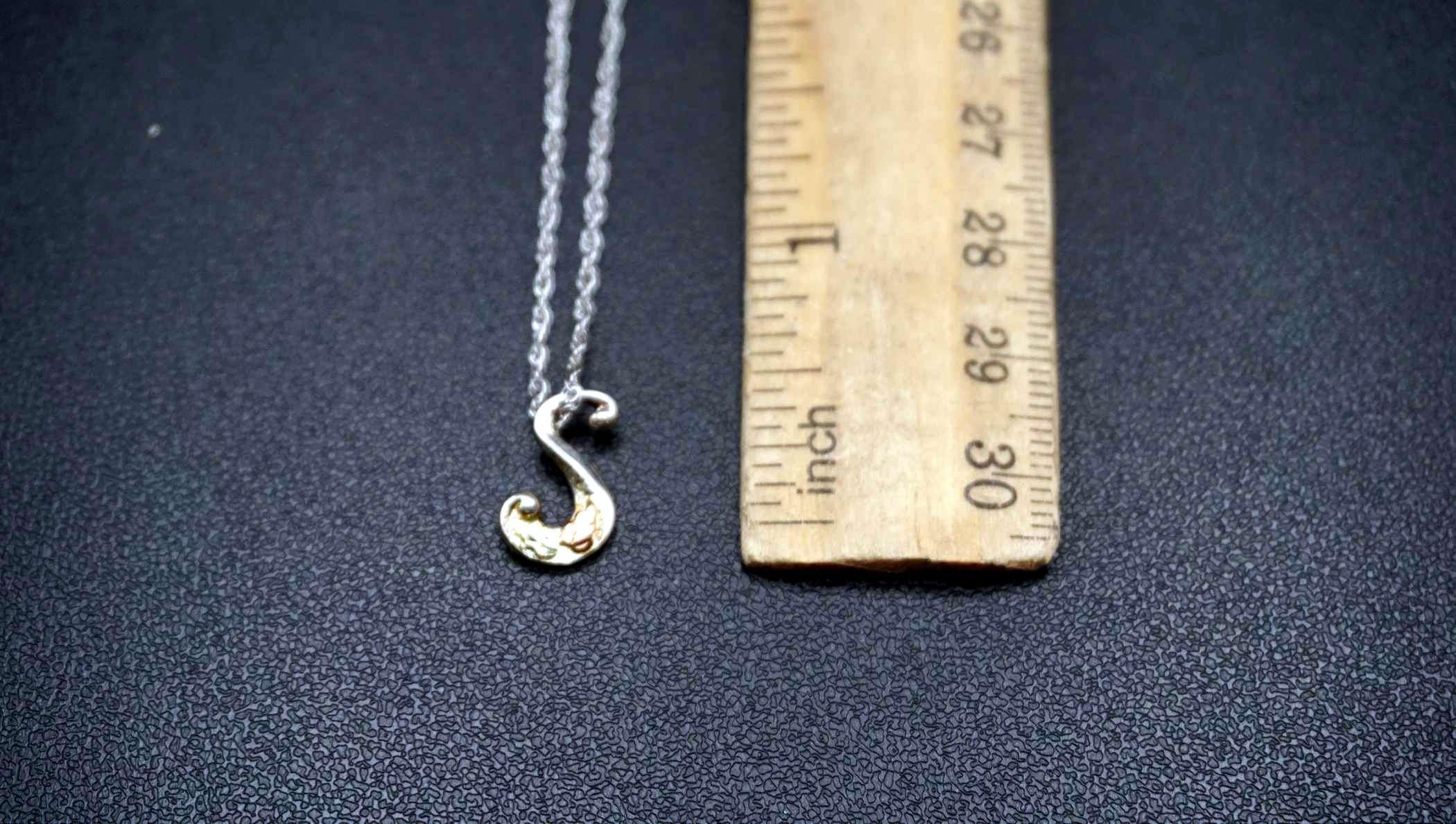 Sterling Silver Black Hills Gold Pendant Necklace