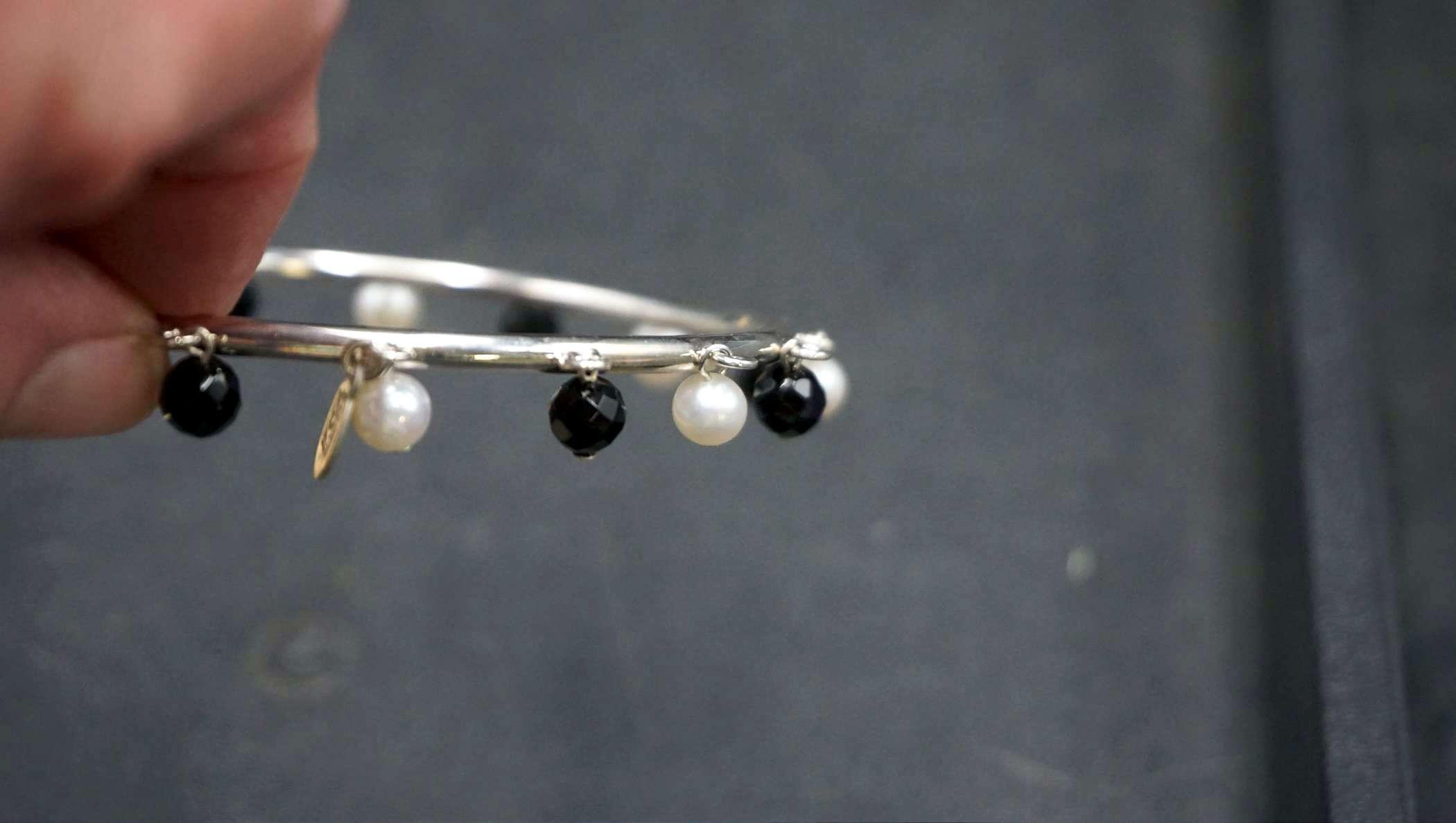 Sterling Silver W/ Beads Bracelet