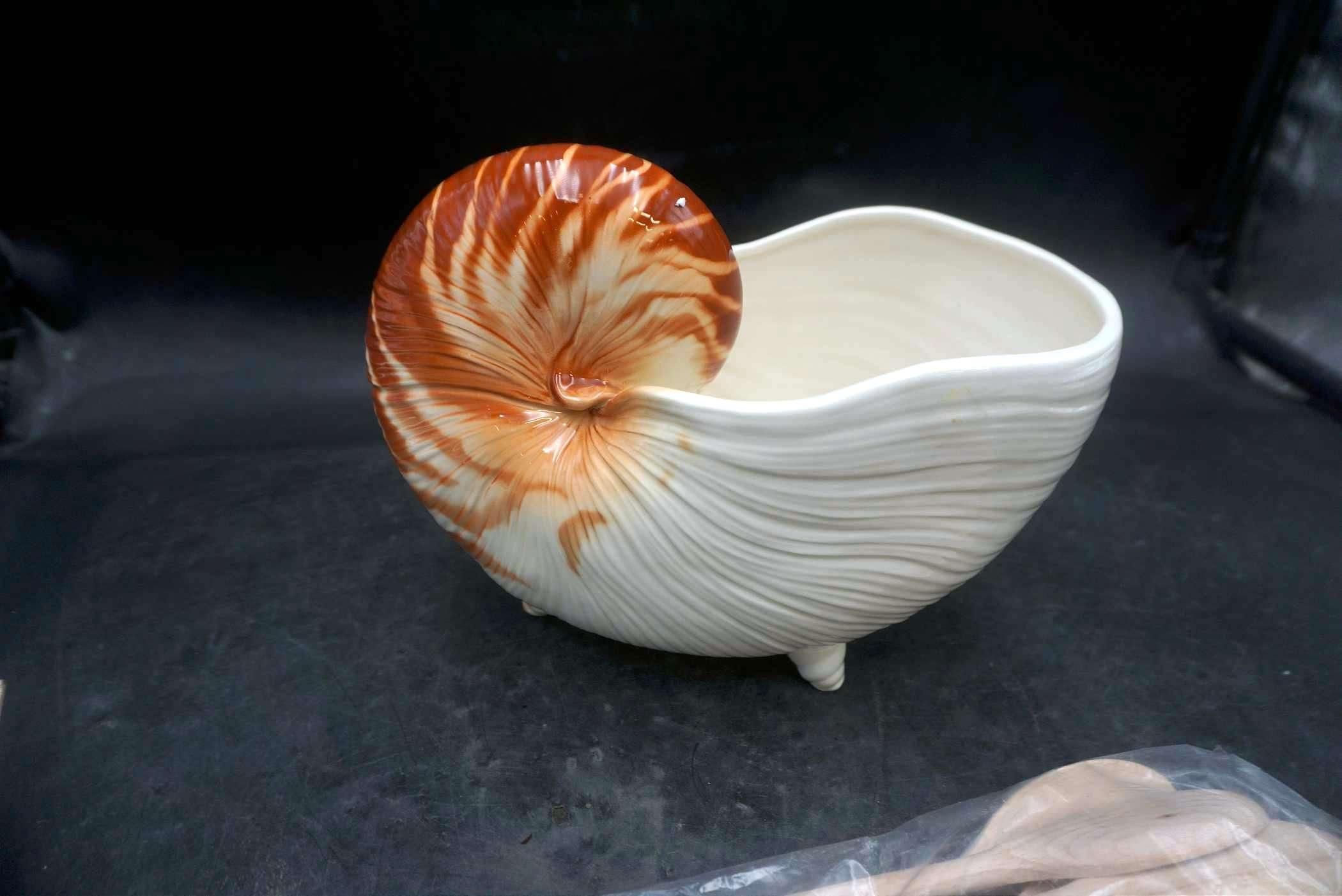 Shell Planter & Mixing Spoons