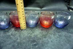 6 - Glass Candle Holders