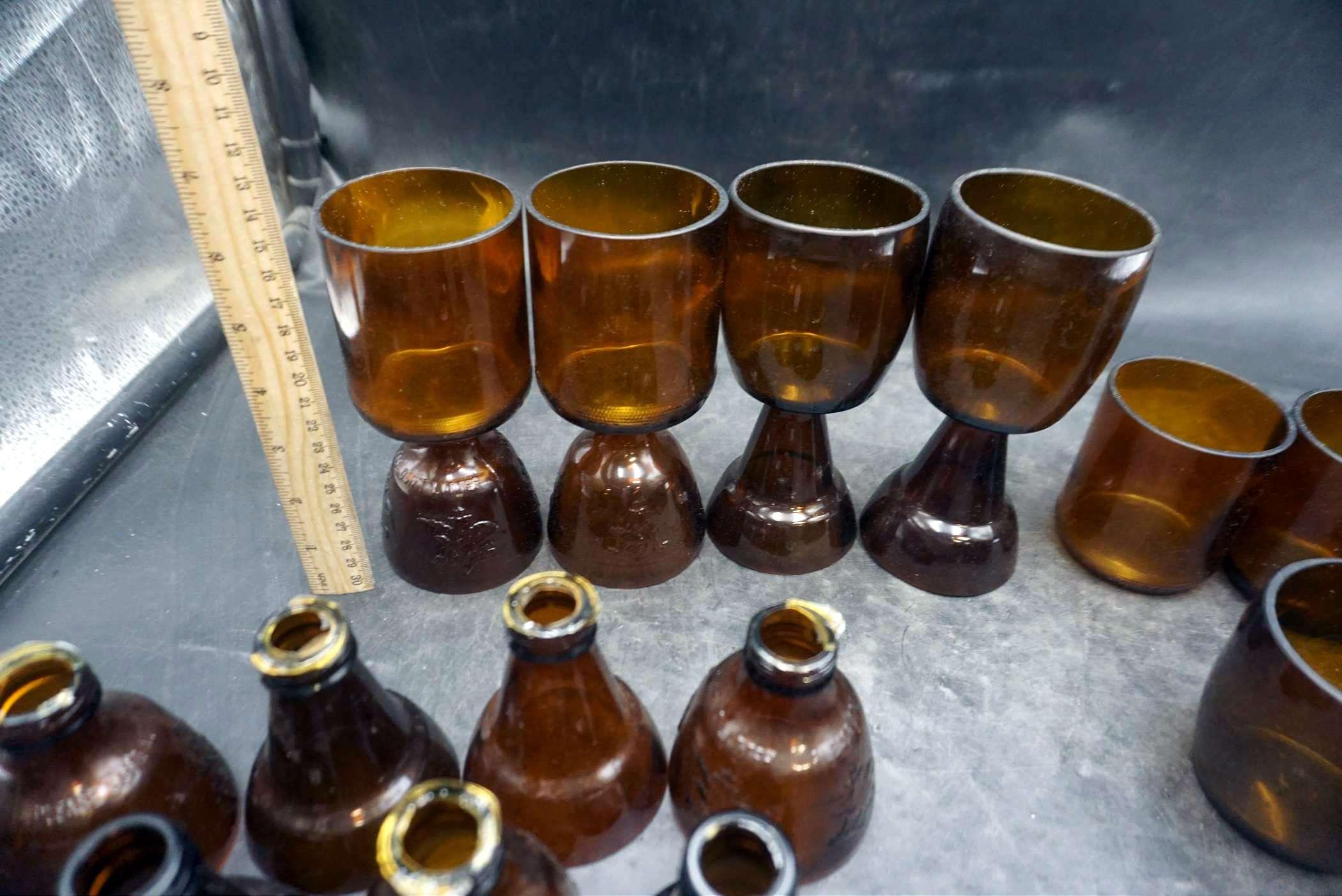 Brown Glass Containers, Glasses