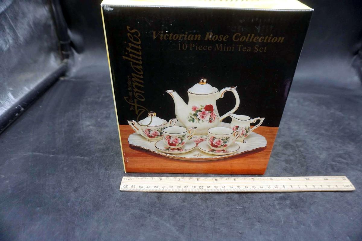 Victorian Rose Collection - 10 Pc. Mini Tea Set