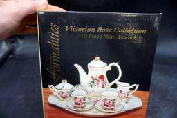 Victorian Rose Collection - 10 Pc. Mini Tea Set