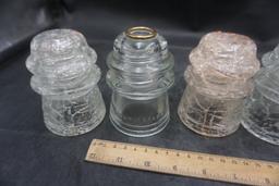6 - Glass Insulators (Some Cracked)