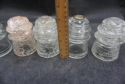 6 - Glass Insulators (Some Cracked)
