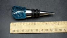 Real Stone & Metal Bottle Stopper (New)