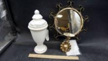 Decorative Urn & Wall Mirror Candle Holder