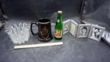 Picture Frames, 7Up Bottle, Marines Mug & Glass Bowl