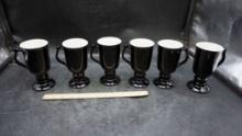 6 - Black Hall Mugs