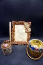 Our Father Prayer In Picture Frame, Small Thumb Jug (Platte Valley) & Ice Bucket?
