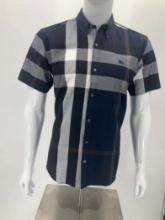 Burberry Short Sleeve Navy Blue - Large - With Tags