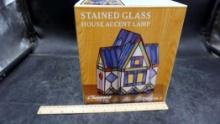 Stained Glass House Accent Lamp