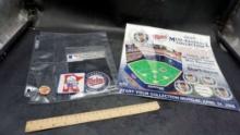 Mn Twins Pin, Patches, Team Emblem & 2006 Mini-Baseball Collection