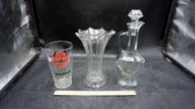 Schmidt Beer Glass, Glass Vase, Glass Decanter