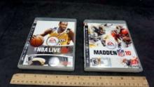 Playstation 3 Games - Nba Live 08 & Madden 10