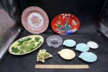 Plates, Platters, Nesting Leaf Plates, Small Shell Plates