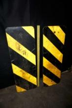 2 - Black & Yellow (Black & Yellow, Black & Yellow) Striped Road Signs
