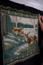 Deer Family Tapestry Blanket