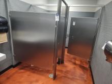 Metal hammered bathroom partitions (2 Stalls)