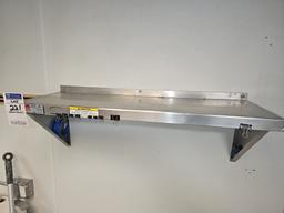 Stainless steel wall mounted shelves 3' x 1'