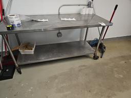 Stainless steel table 6' x 30"