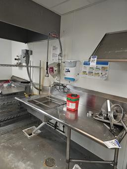Stainless steel clean and dirty side dishwasher tables
