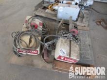 (2) COFFING 1-Ton Elec Chain Hoists