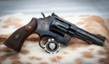 Rare Smith and Wesson 4 inch 22 MRF, model 48 no dash, pin and recessed cylinder, diamond grips, 4 s