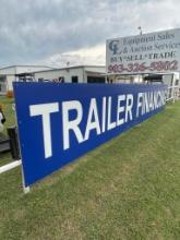 Trailer Fiancing Sign 4ftx24ft. With Plywood backing