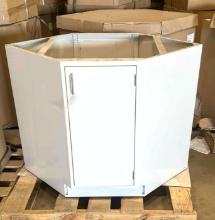 Corner Metal Sink Cabinet 35.25 in x 21 5/8 in x 32 in - Qty. 2x Money - New in Box