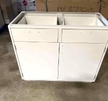 2 Door 2 Drawer Metal Base Cabinets 35.25 in x 21 5/8 in x by 42 in - Qty. 2x Money - New in Box