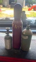 Lot of 3 Small Acetylene Bottles