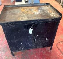 Metal Shop Cabinet with Contents