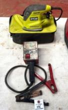 Battery Tester and Ryobi Sander