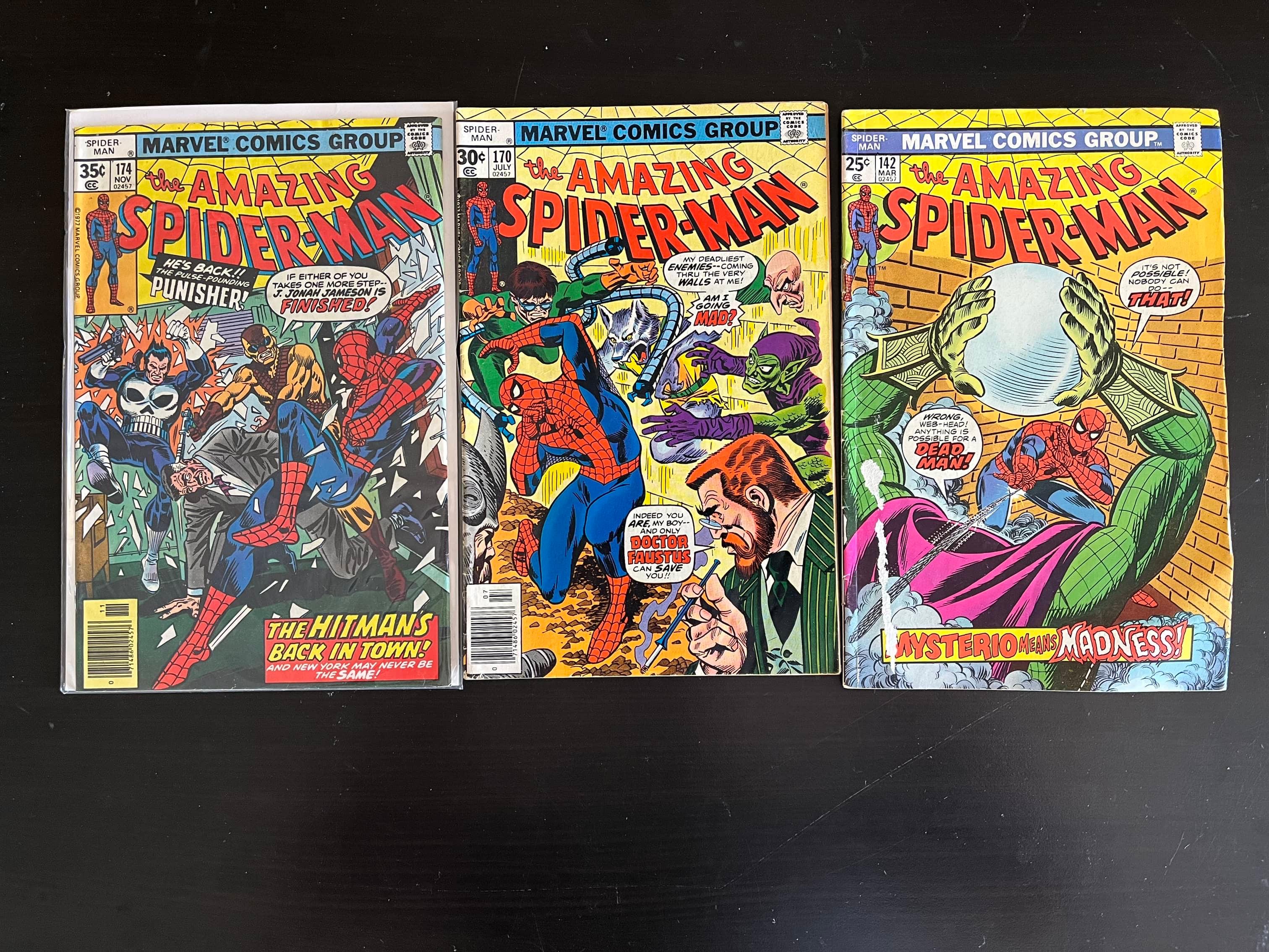 3 Issues The Amazing Spider-Man #142 #170 & #174 Marvel Comics