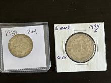 German WWII Silver Coins