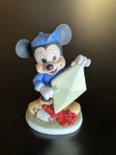 Made in Taiwan Ceramic Mickey Mouse with Kite Figurine 4 Inches Tall Walt Disney Productions