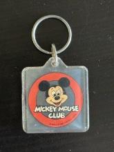 Vintage Classic Acrylic Disney Mickey Mouse Club Keychain