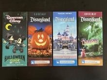 4 New Disneyland Guides 2023 Downtown Disney, 3 Disneyland Parks With Maps Holloween, French & Fanta