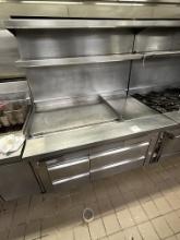 Jade Range Heavy Duty All Stainless Steel Griddle, Spreader Table, Undercounter Drawered Refriger...