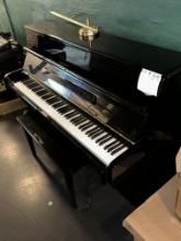 Young Chang Upright Black Piano w/Bench 55.5"W x 21.5"D x 43"H