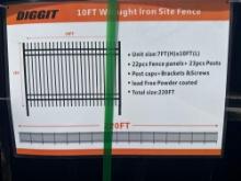 DIGGIT 10 FOOT ROT IRON SITE FENCE 220FT