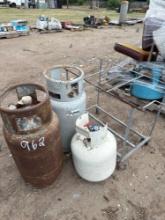 Propane tanks with cart