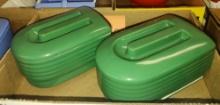 VINTAGE HALL GREEN REFRIGERATOR & BUTTER DISHES- PICK UP ONLY