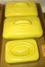 VINTAGE HALL REFRIGERATOR DISHES & BUTTER- PICK UP ONLY