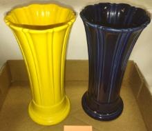 2 NEWER FIESTA VASES - PICK UP ONLY