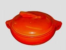 VINTAGE HALL CHINESE RED CASSEROLE DISH -  PICK UP ONLY